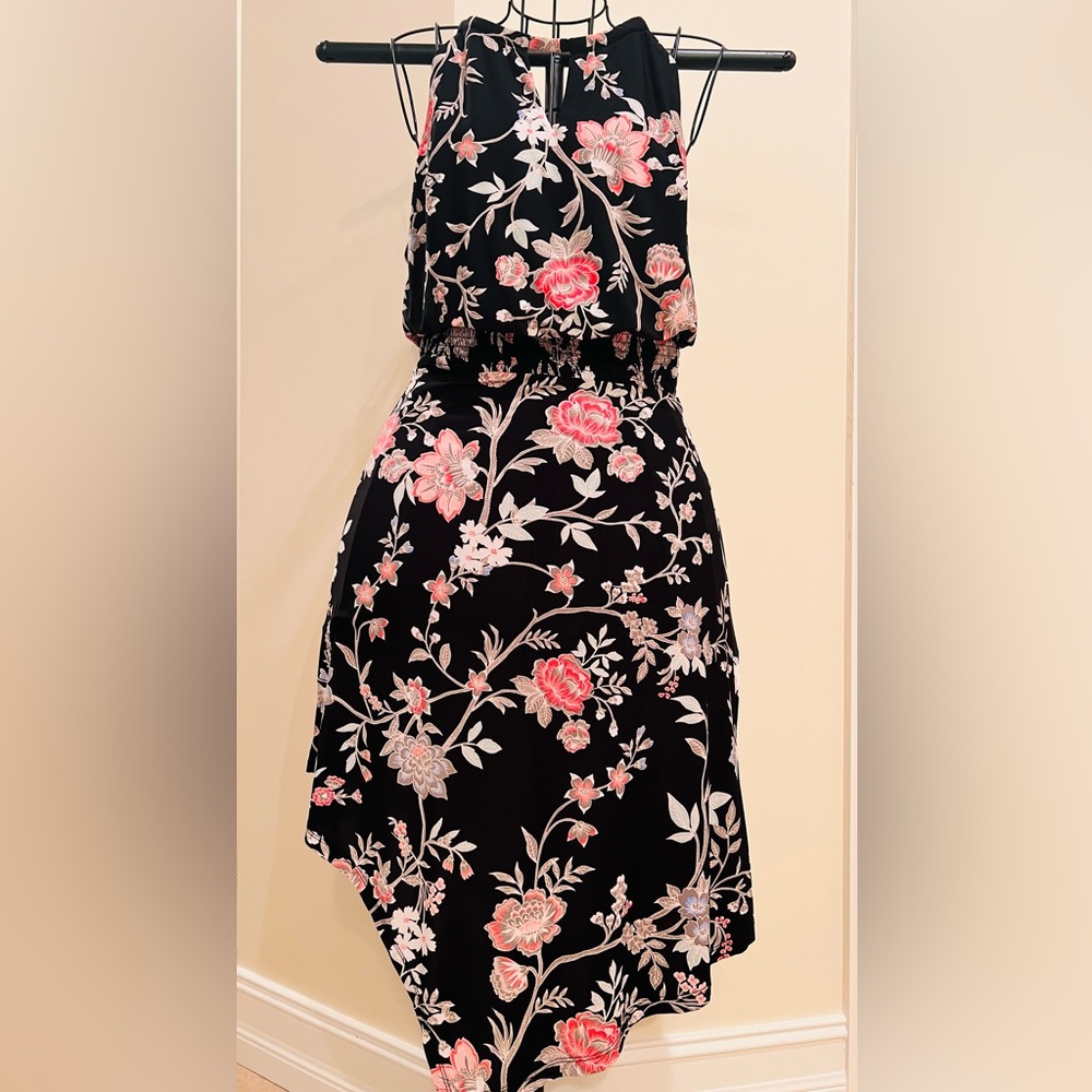 I.n.c. Floral-Print Halter-Neck Midi Dress